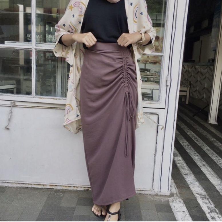 RECOMENDED Rok Serut Crinkle Jumbo / Rok Casual flowy Jumbo / Rok wanita