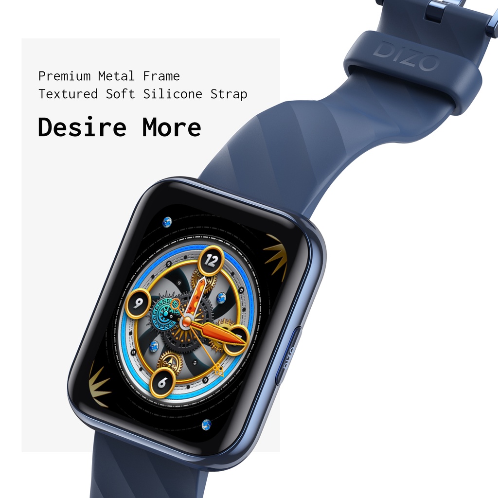 DIZO Watch D 1.8 inch Dynamic display with 550nits brightness (by realme techLife) Blue color
