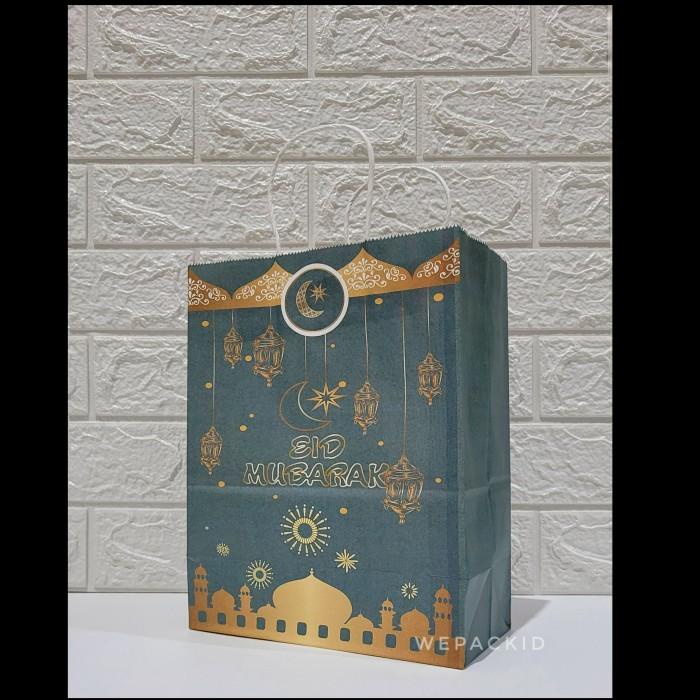 

Paper Bag Hijau Ed Mubarak #6 / Paper Bag Lebaran Ramadhan Idul Fitri 004