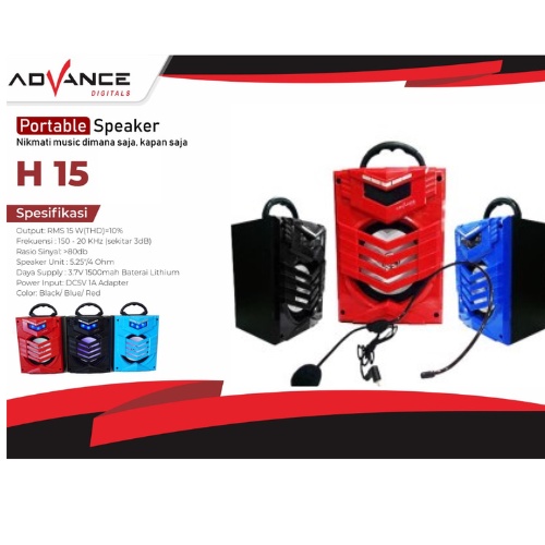 Speaker Portable Advance H 15 Non Bluetooth