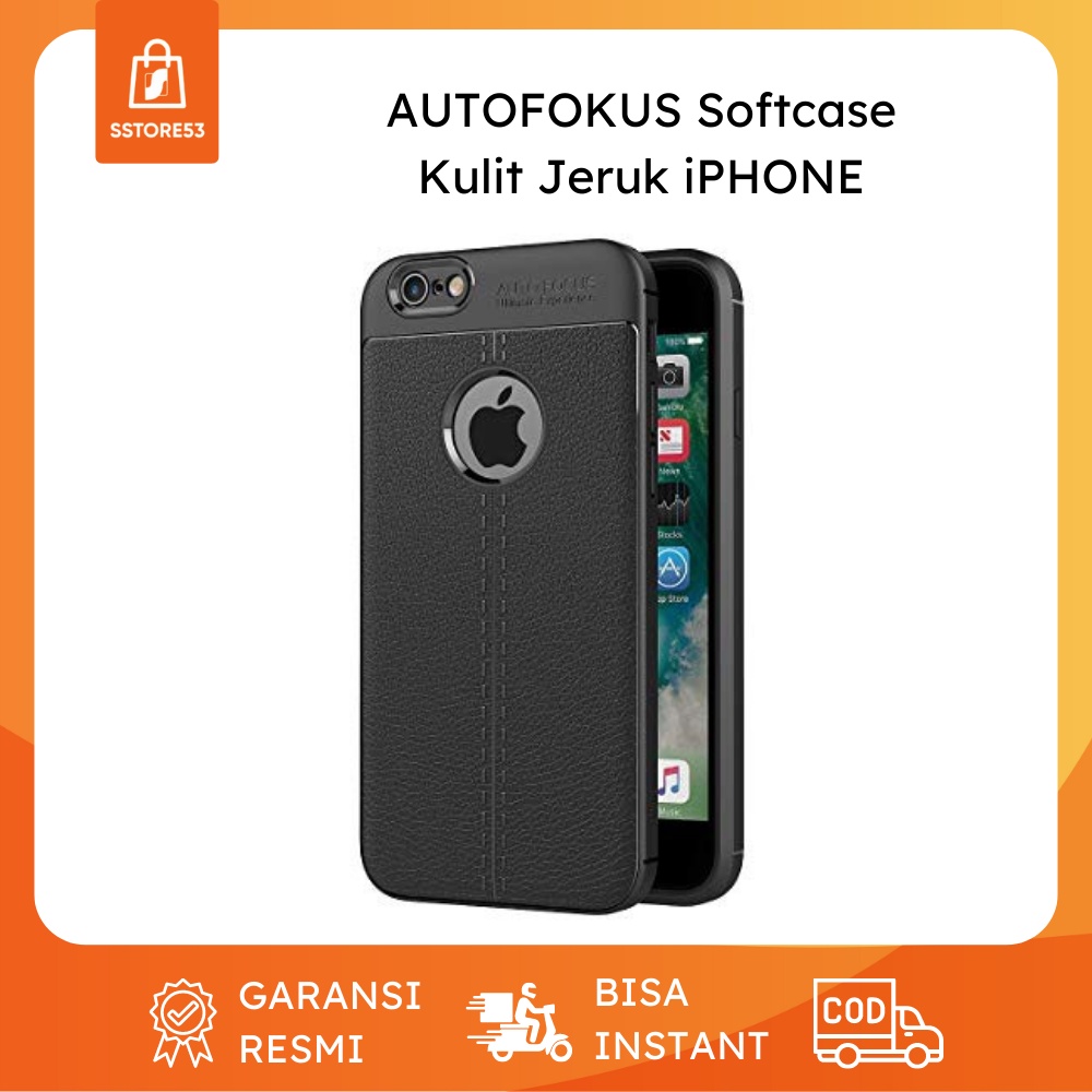 AUTOFOCUS Softcase Kulit Jeruk iPhone 12Mini/12Pro/12ProMax/6/6S/7/7Plus/8Plus/9/X/XR Case HP Casing Handphone