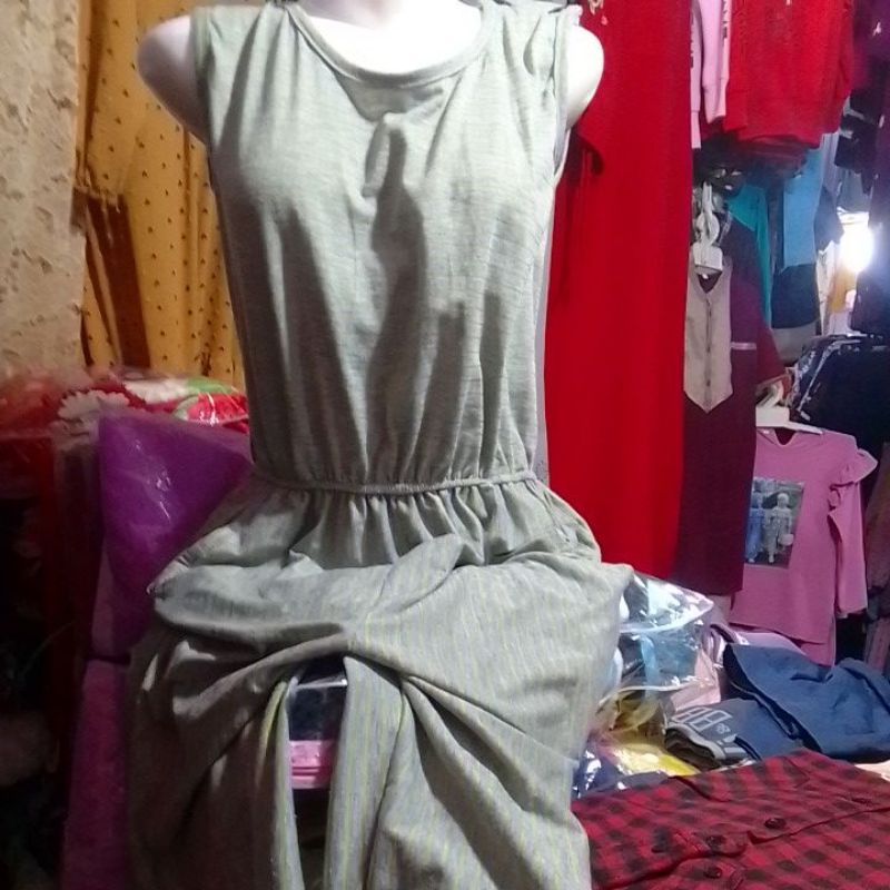 Jumpsut wanita kaos lekton celana panjang motif blaster