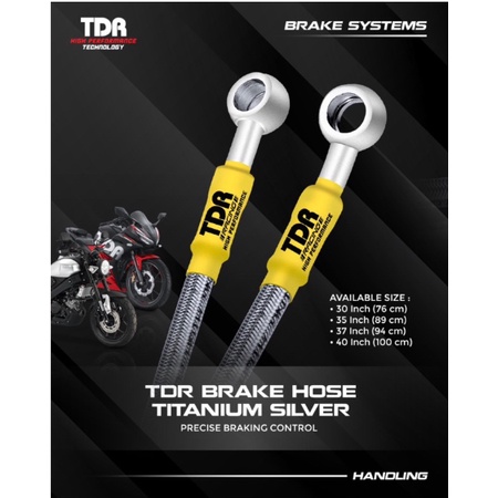 selang rem TDR Racing serat warna TDR Orginal Brake hose Universal 40 37 24 30 35 inch