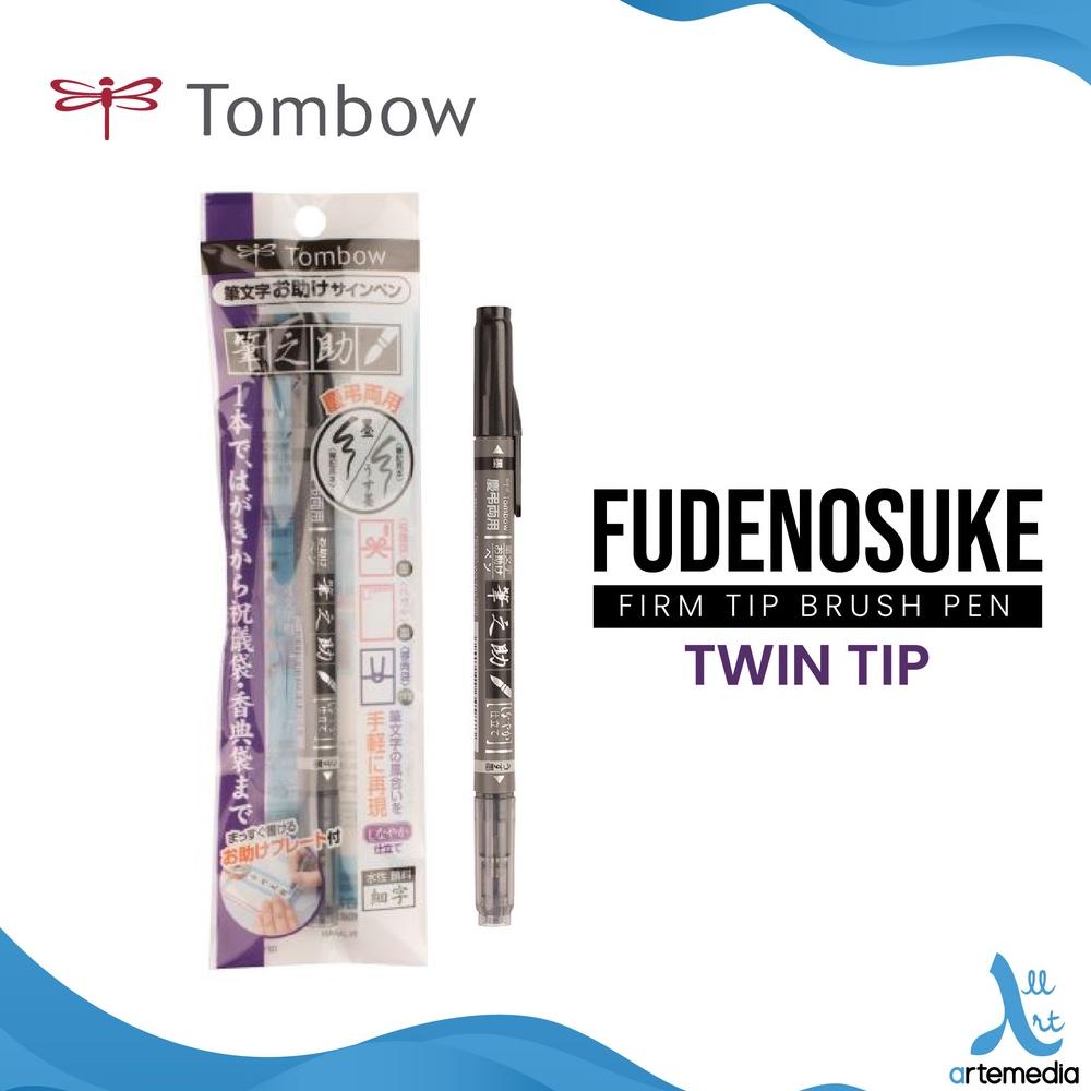 

Brush Pen Tombow Fudenosuke Firm Twin Tip Spidol Pena Kuas