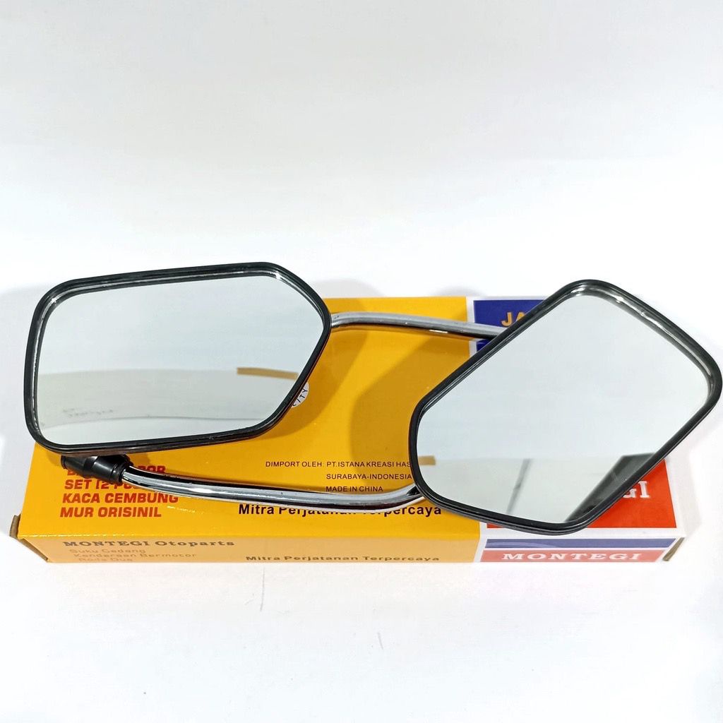 SPION RETRO KLASIK JADUL HONDA WIN 100 WIN100 NEW MUDA TANGKAI KROM CHROME STANDART