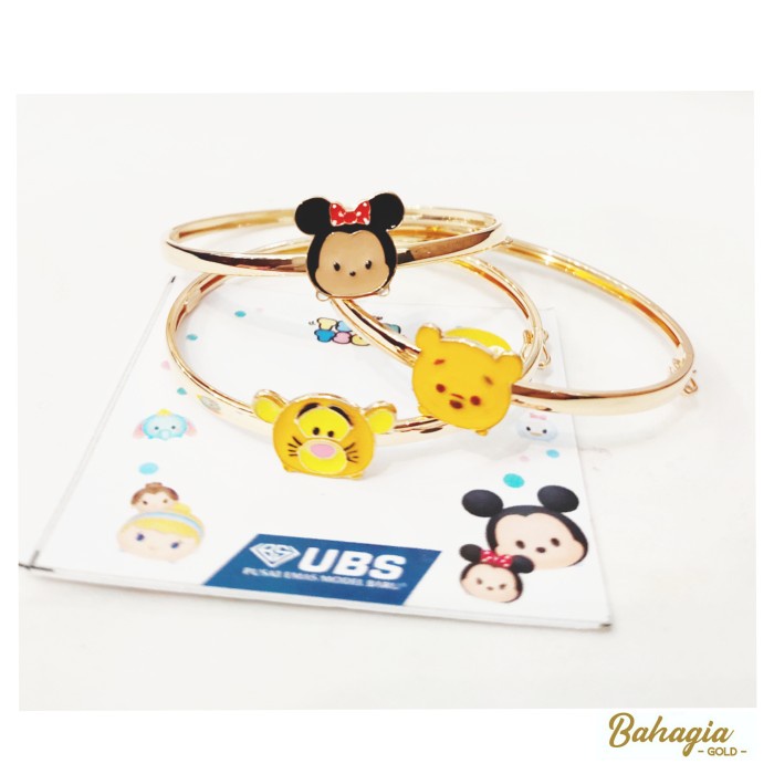 Fred Gelang Emas Baby Anak2 Kadar 700 Disney Ubs Gold Tsum2