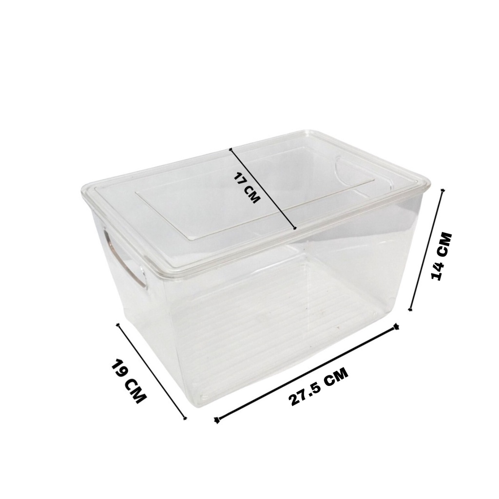 Kotak Kontainer Tempat Penyimpanan Rak Makanan Kulkas Food Storage Keranjang Makanan Sayur Buah Toples Bening Serbaguna Storage Box Praktis