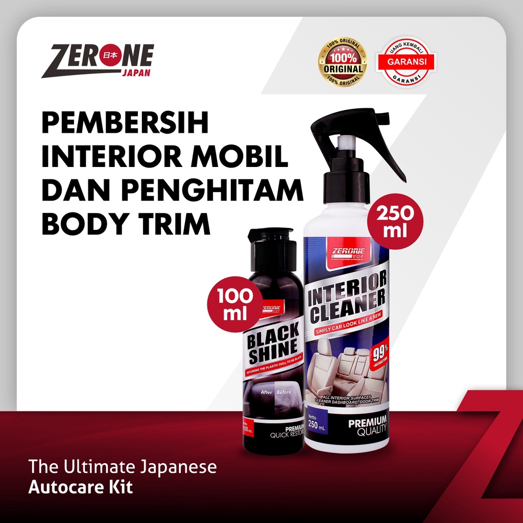 PROMO PEMBERSIH INTERIOR DAN PENGHITAM DASHBOARD PLASTIK DOFF ZERONE JAPAN