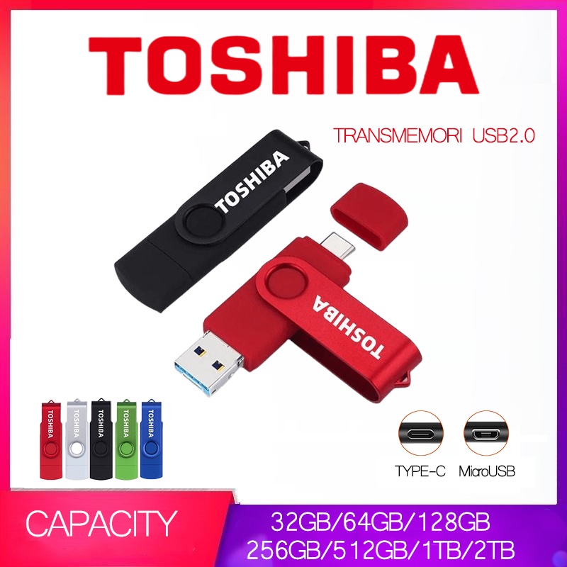 TOSHIBA FLASHDISK TYPE C 32GB/64GGB/128GB/256GB/512GB/1TB/2TB LARGE CAPACITY FLASH DRIVE TRANSMEMORY USB FLASH MEMORY USB 2.0