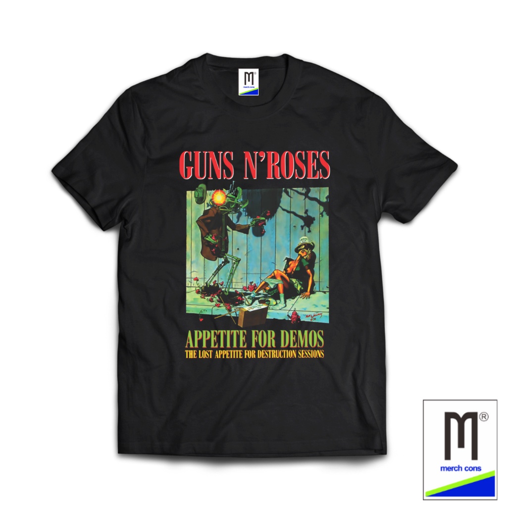 KAOS BAND GUNS N ROSES  TAG MERCHCONS SIZE LUAR / KAOS MUSIK DISTRO