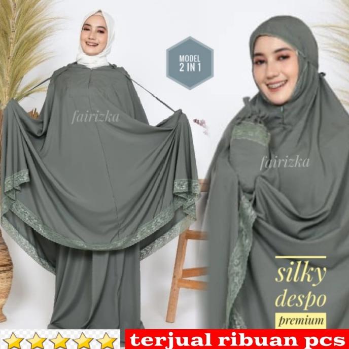 Mukena Travelling model 2 in 1 Silky Korea premium Kecil Imut Praktis