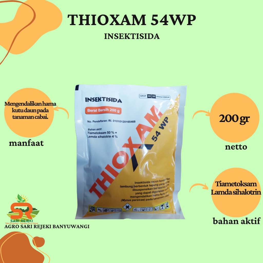 THIOXAM 54WP 200GRAM INSEKTISIDA TIAMETOKSAM