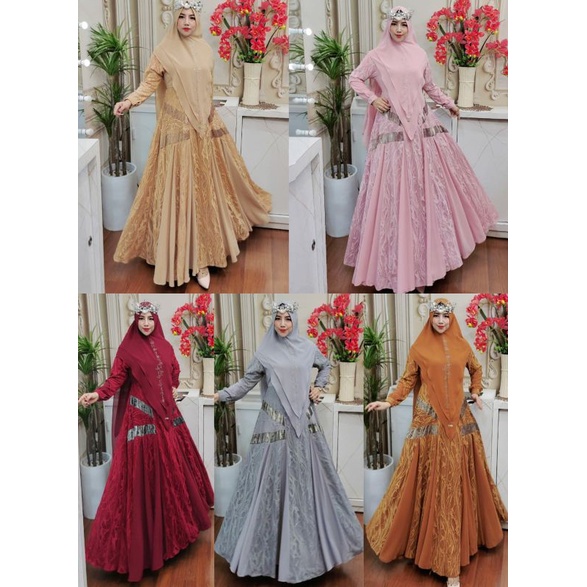 gamis set juliet syari series syafeera