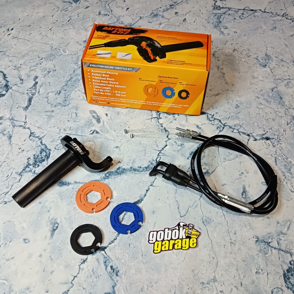 GAS SPONTAN DAYTONA EVOLUTION 2 KABEL GAS 1.8 METER UNIVERSAL MATIC NMAX AEROX LEXI