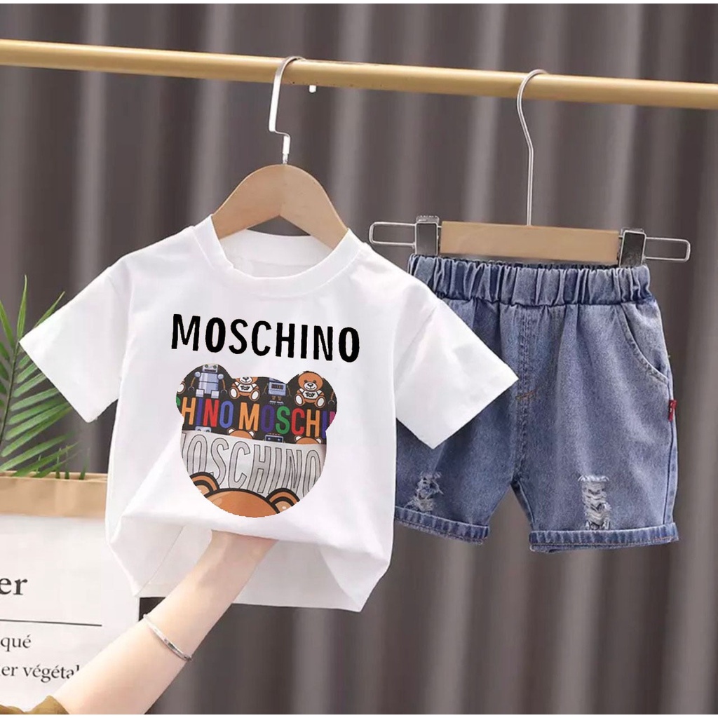 PROMO-SETELAN ANAK DENIM 1-5 TAHUN SETELAN ANAK LAKI-LAKI BAJU ANAK LAKI-LAKI KAOS ANAK LAKI-LAKI SETELAN DENIM MOSHIN0 DENIM SETELAN ANAK TERBARU TERLARIS