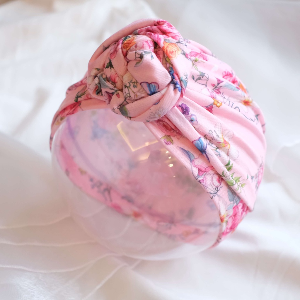 Caliloops Bando Bandana Bayi Newborn Turban Pita Topi Nilon Bayi Aruna