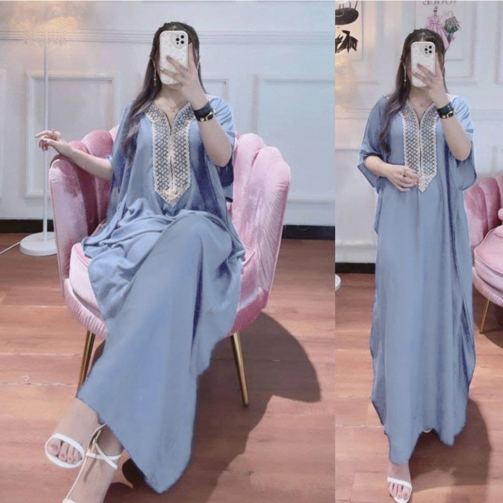 HS - GAMIS KAFTAN TSAMIRA / KAFTAN CRINCKLE WANITA RENDA / BUSUI / GAMIS ARABIAN TERBARU