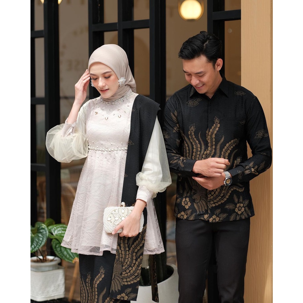 Kebaya Couple Modern Kebaya Wisuda Set Tunik Lamaran Tunangan Batik Baju Couple Kondangan Terbaru 2023