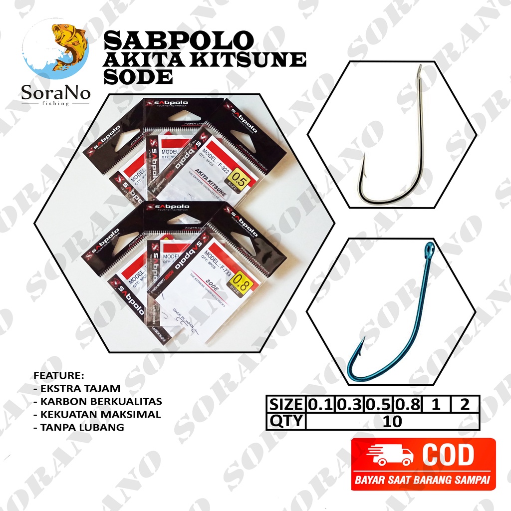 KAIL PANCING WADER UCENG MICRO FISHING SABPOLO | SODE F-733 | AKITAKITSUNE F-985 UKURAN  0,1  0,3  0