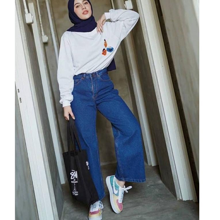 READY DricoJeans Celana panjang boyfriend kulot 3004
