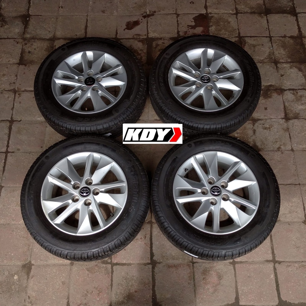 VELG BEKAS COPOTAN MOBIL OEM INOVA RING 16 + BAN SEKEN 205 65 R16
