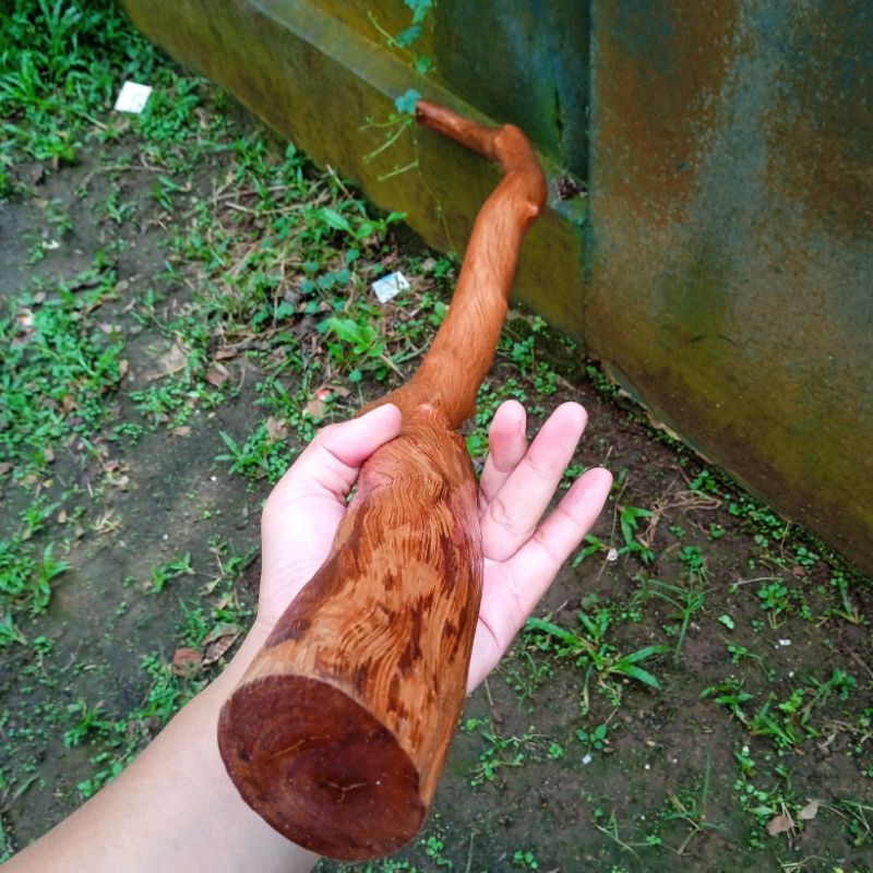 tongkat kayu nagasari full merah