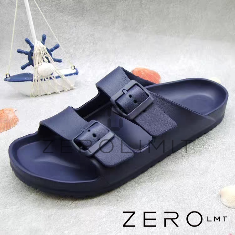 Zerolimit - Sandal Slide Pria Strap Keren Sendal Slop Cowok Nyaman Empuk Sandal Pria Trendy Kekinian