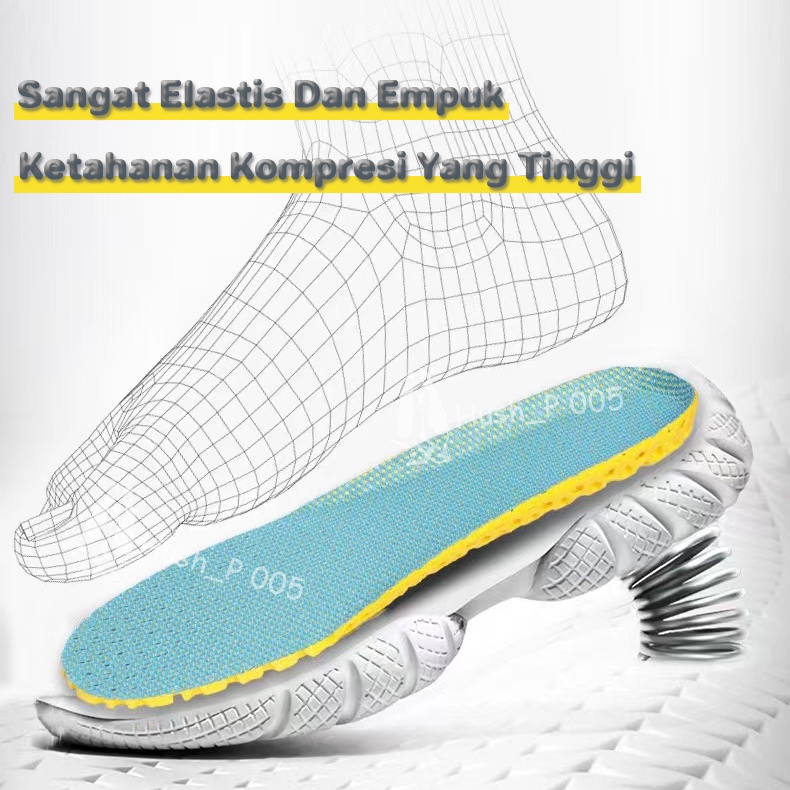 Komin Insole EVA Wanita Anti Jamur Sol Super Lembut Pria Bantalan Olahraga Empuk Light Size 35-46