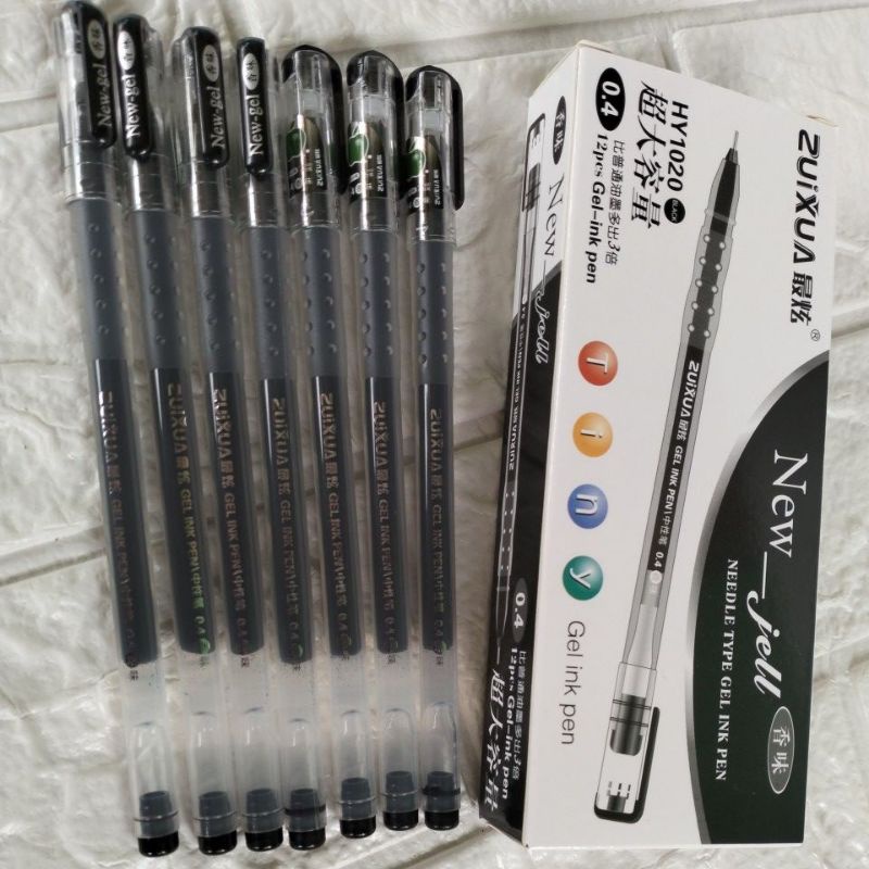 

(12 pcs) Pulpen Gel Zuixua 0.4 mm/Ballpoint Murah/Pulpen Gel/Pen Murah/Zuixua