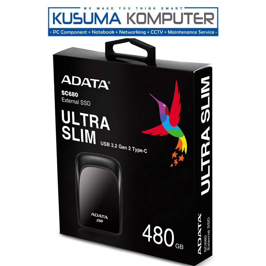 Adata SC680 480GB External SSD USB 3.2 Gen 2 Type C