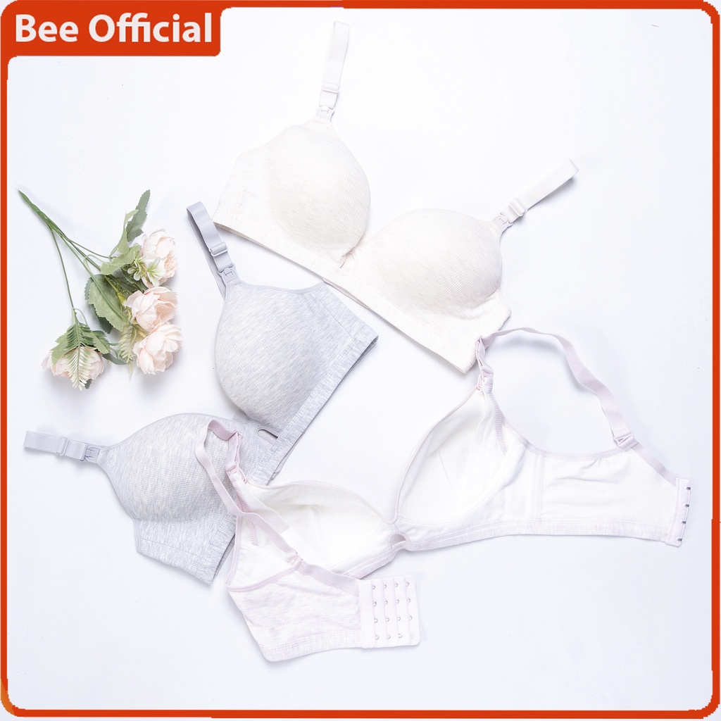 BEE - Nursing Bra Tanpa Kawat Cup C Bh Menyusui kancing Depan Busui 8905