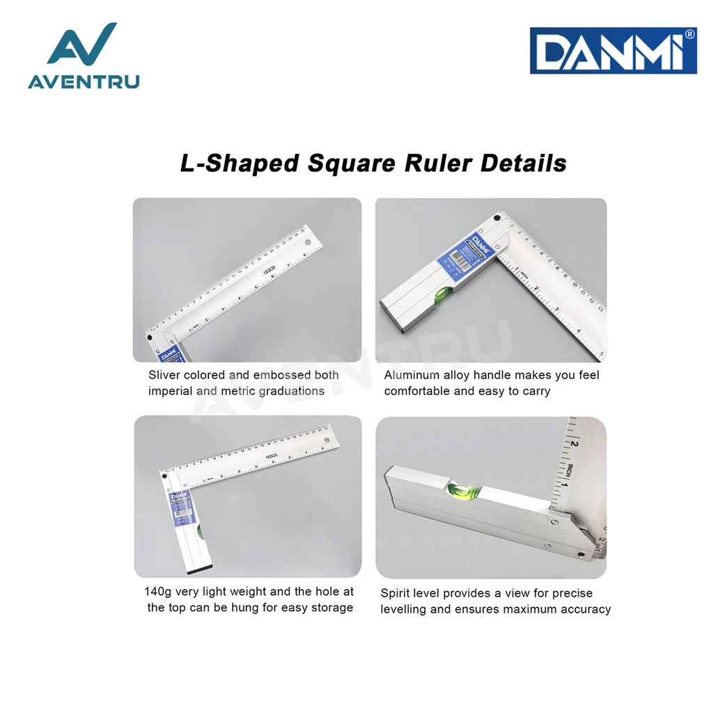 Alat Perkakas Penggaris Siku Tukang Sudut L Waterpass Angle Ruler