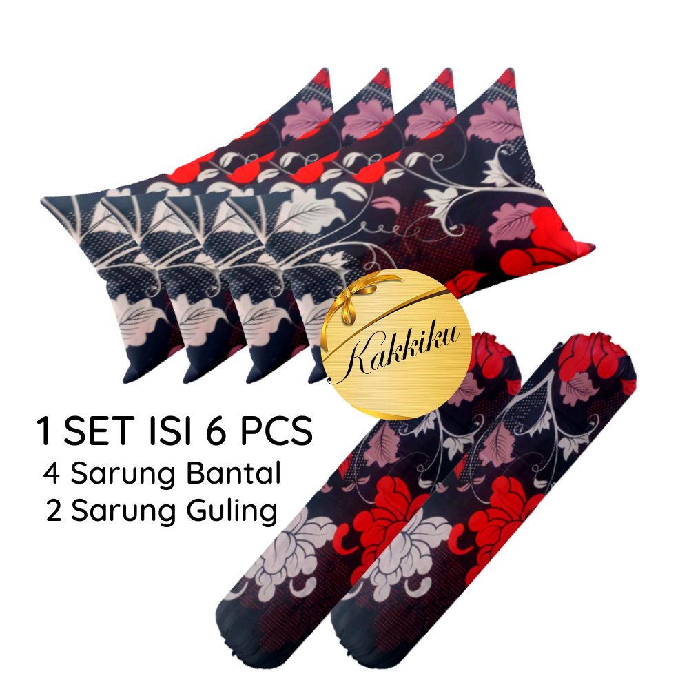 6 PCS ISI 4 SARUNG BANTAL DAN 2 SARUNG GULING MOTIF DAN KARAKTER UKURAN DEWASA