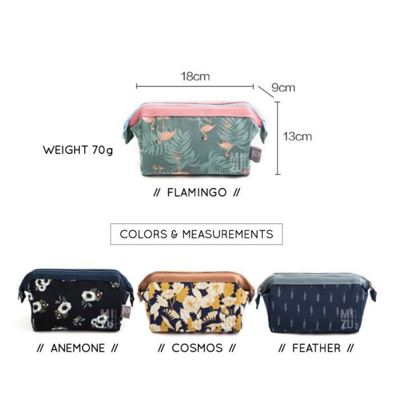 (01) Tas Pouch Kosmetik PREMIUM / Tas Makeup Anti Air Waterproof Kapasitas Besar