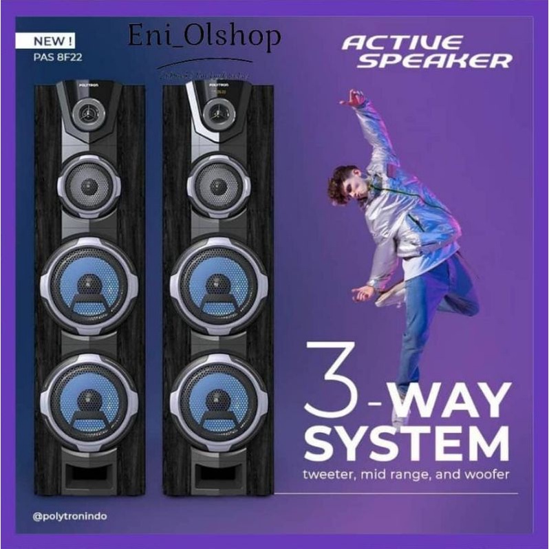 SPEAKER ACTIVE BLUETOOTH POLYTRON PAS 8F22, PAS-8F22, PAS8F22 PALEMBANG