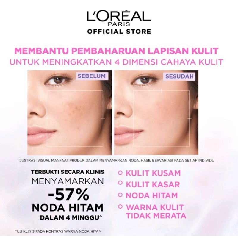 LOREAL GLYCOLIC BRIGHT GLOWING DAY &amp; NIGHT CREAM SKINCARE KRIM WAJAH