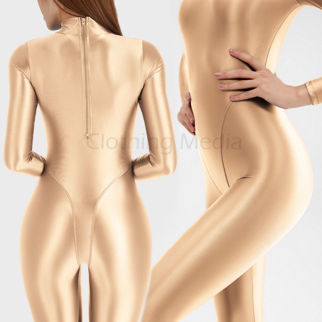 AMORESY Bodysuit Glossy Premium Full Silky Elastis Body Tights Zentai Halus