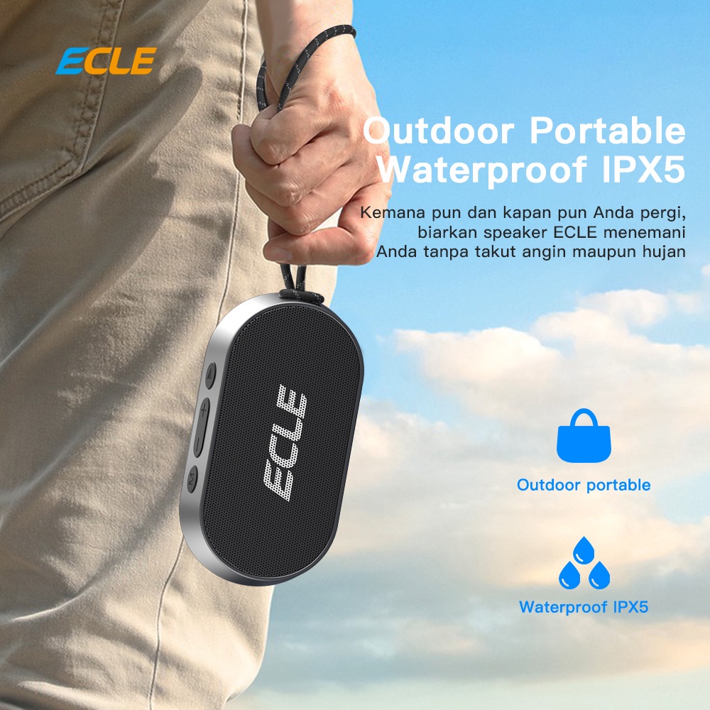 Speaker Bluetooth 5.0 Outdoor Portable Waterproof IPX5 Wireless Speaker HIFI Stereo