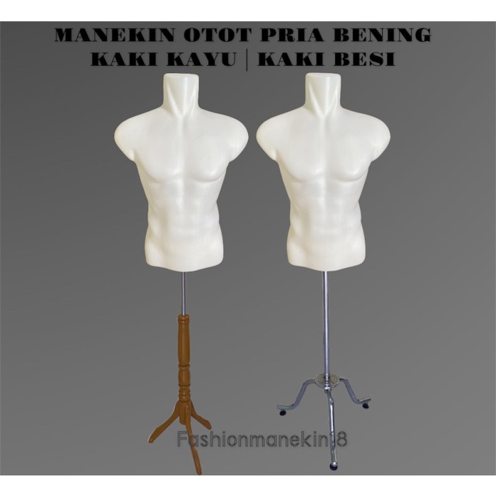 Jubah Pria MANEKIN PRIA SETENGAH BADAN 1 SET KAKI TIANG / PATUNG BAJU GAMIS PRIA - Otot bening, Kaki