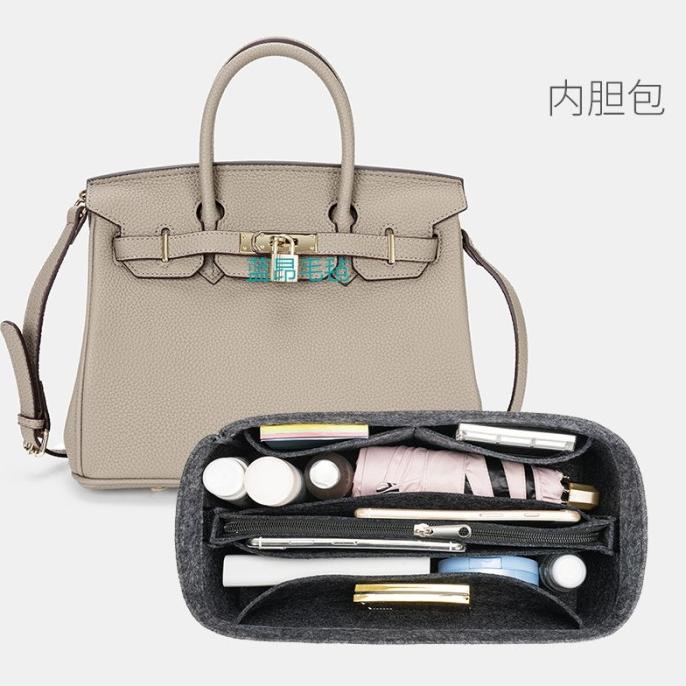 Felt Bag organizer for birkin insert hand bag