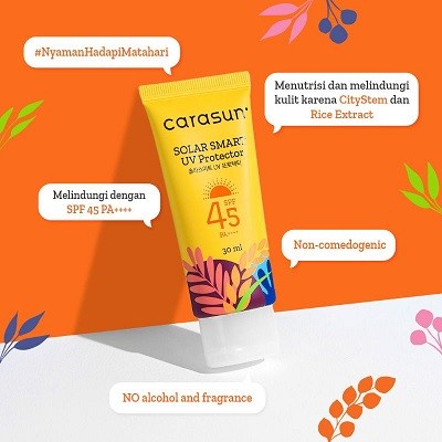 Carasun Solar Smart UV Protector SPF 45 PA ++++ (30ml/70ml)