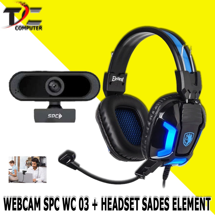 WEBCAM PLUS HEADSET GAMING SADES D POWER PLUS SPC WC 02 WC 03