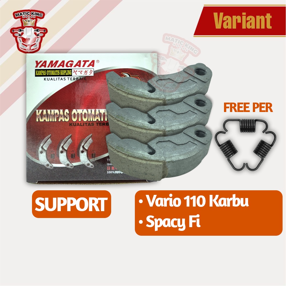 Kampas ganda kopling Honda Vario Techno 110 Karbu Spacy Fi KVB Yamagata