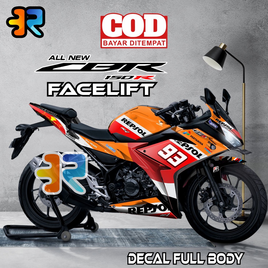 Decal CBR 150r Facelift Stiker Full Body Variasi Desain Repsol