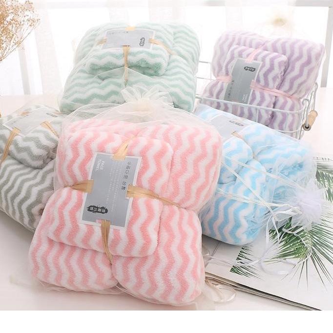 12.12 Terlaris CarterLove Handuk Microfiber  2in1 70x140 cm BESAR | Gift Set Handuk Lembut Jumbo Big