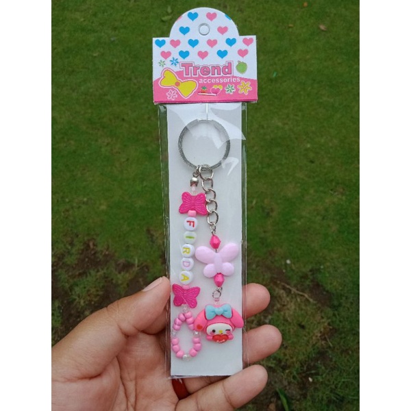 Gantungan Kunci Manik Custom Nama | Gantungan Kunci Clay | Gantungan Kunci Nama