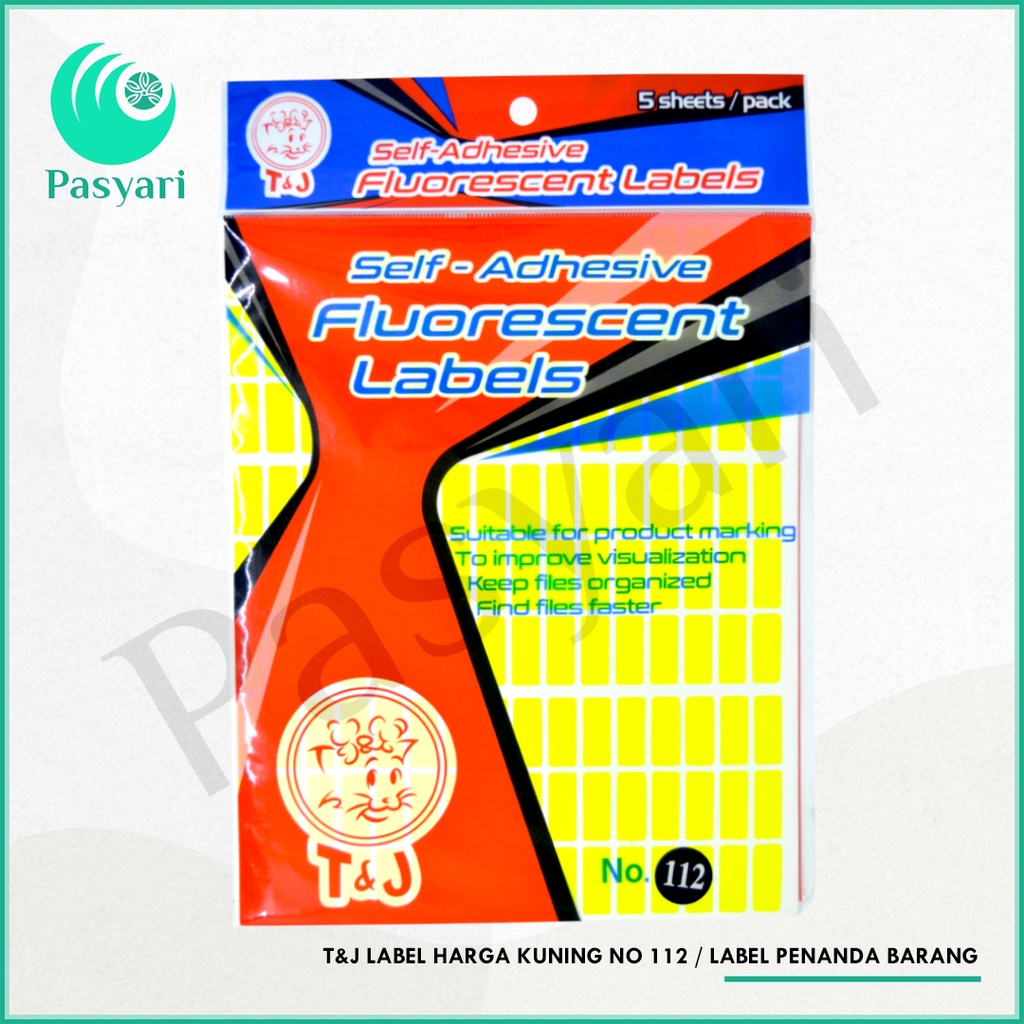 

T&J LABEL HARGA KUNING NO 112 / Label Penanda barang