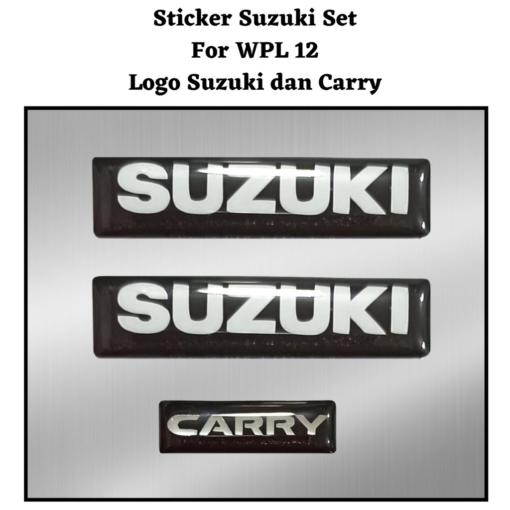 Sticker WPL D12/Sticker Suzuki/Aksesoris Mobil