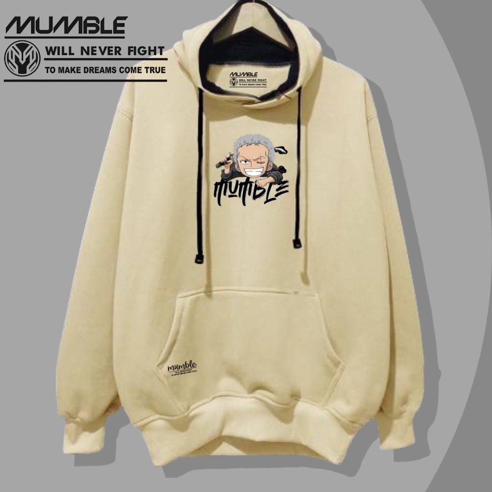 Jaket Sweater Hoodie Warna Cream Premium Distro Bandung Aesthetic Terpopuler Switer Hoddie Pria Wanita Sablon Zoro Terpopuler Dan kekinian