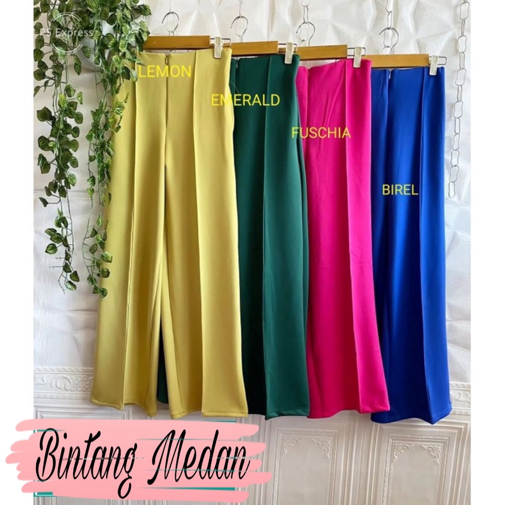 RF - CELANA KULOT BAHAN SCUBA RETSLETING ALLSIZE - CELANA WANITA KEKINIAN